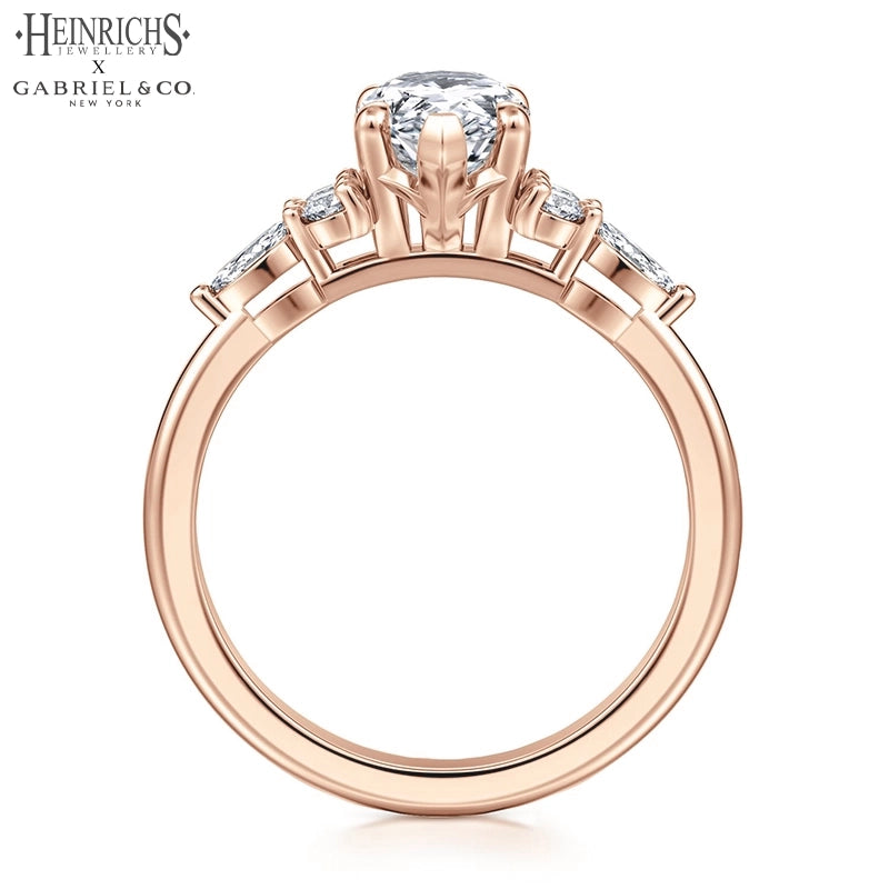 1.25ctr-2.50ctr Pear Cut Lab Grown Diamond Ring Tailor Made