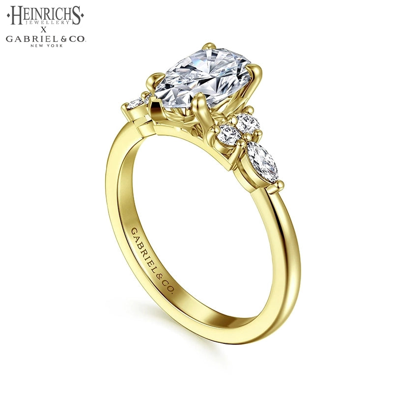 1.25ctr-2.50ctr Pear Cut Lab Grown Diamond Ring Tailor Made