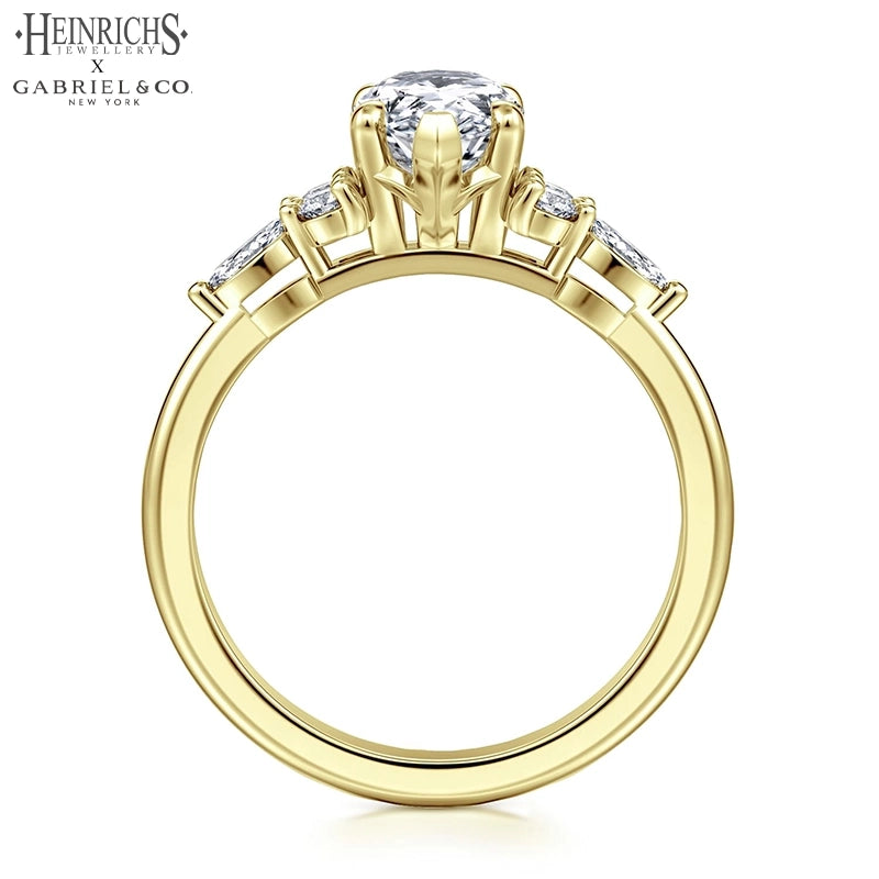 1.25ctr-2.50ctr Pear Cut Lab Grown Diamond Ring Tailor Made