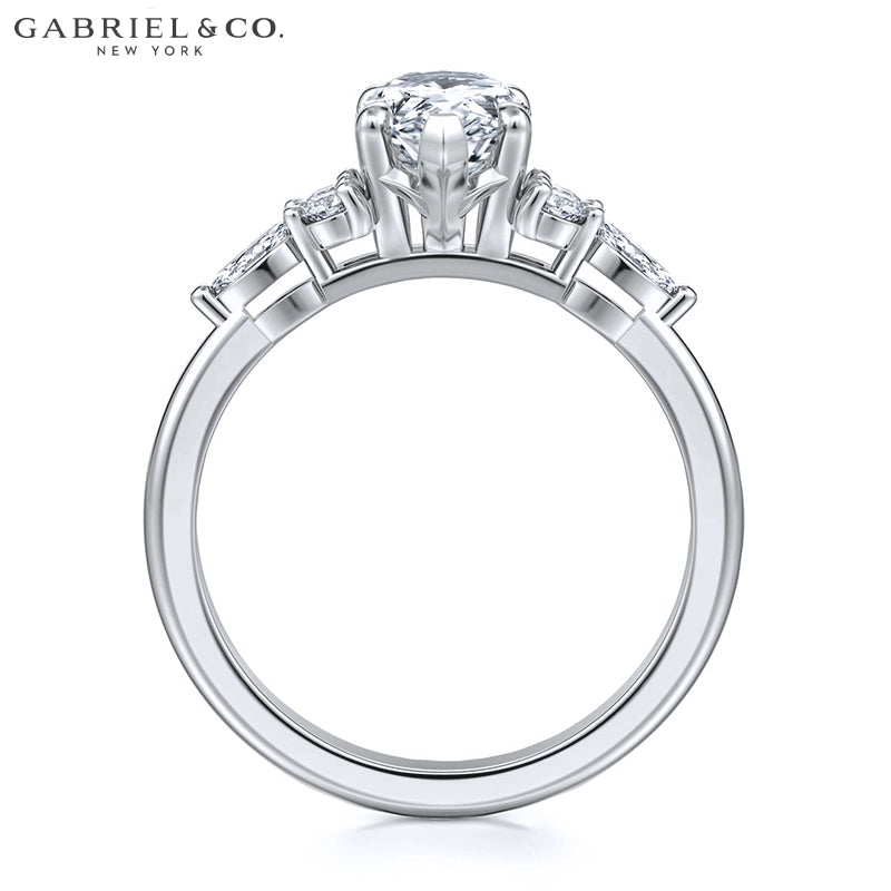1.00ctr-2.00ctr Pear Cut Natural Diamond Ring Tailor Made