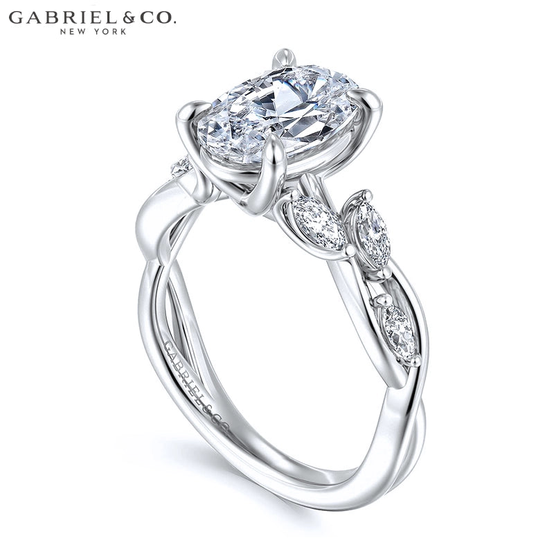 1.00ctr-2.00ctr Oval Cut Natural Diamond Ring