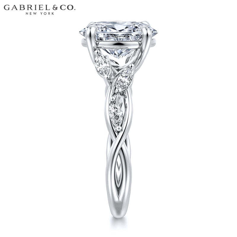1.00ctr-2.00ctr Oval Cut Natural Diamond Ring