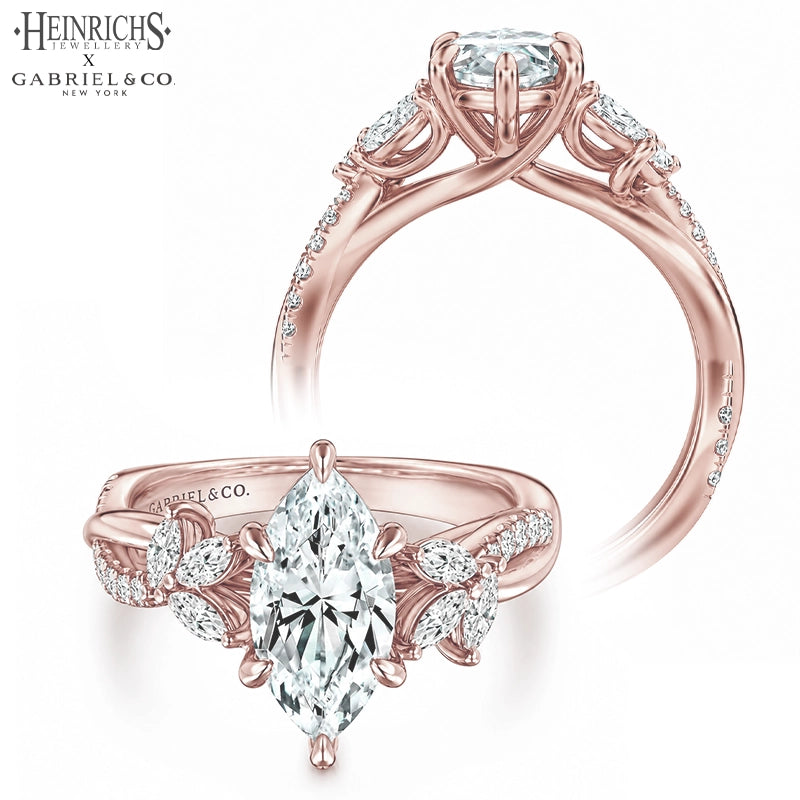 1.25ctr-2.50ctr Marquise Cut Lab Grown Diamond Ring Tailor Made