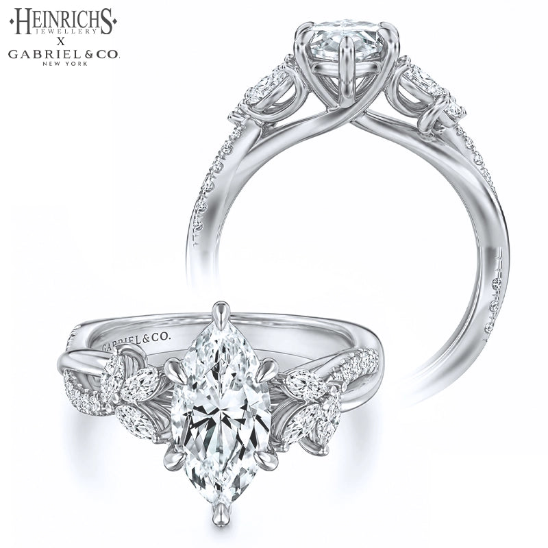 1.25ctr-2.50ctr Marquise Cut Lab Grown Diamond Ring Tailor Made