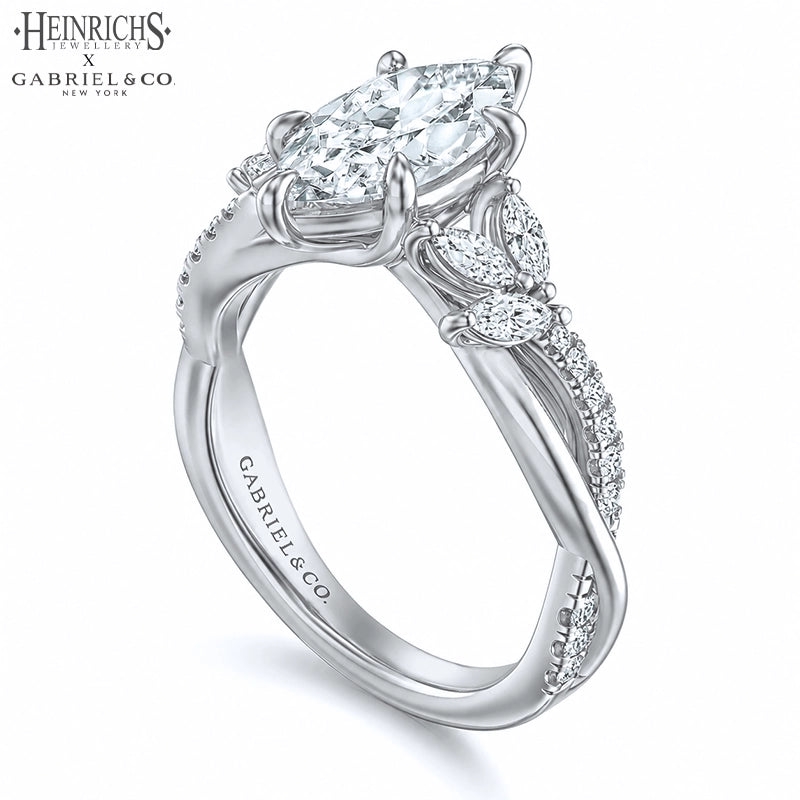 1.25ctr-2.50ctr Marquise Cut Lab Grown Diamond Ring Tailor Made