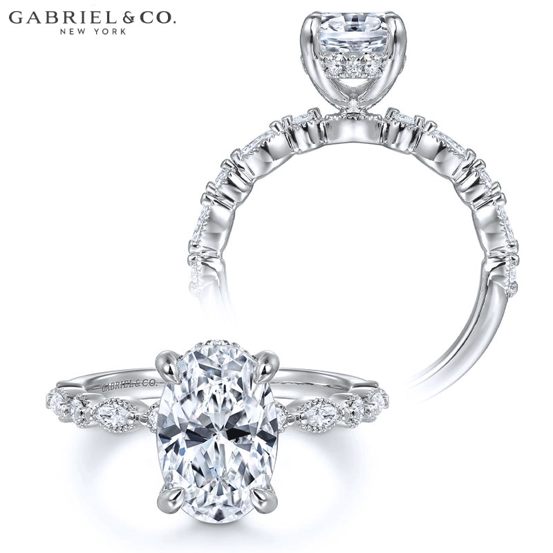 1.00ctr-2.00ctr Oval Cut Natural Diamond Ring Tailor Made