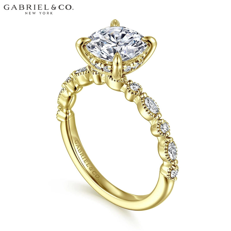 1.00ctr-2.00ctr Round Cut Natural Diamond Ring Tailor Made