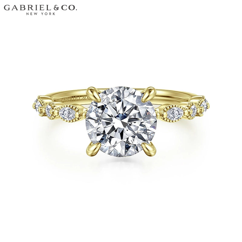 1.00ctr-2.00ctr Round Cut Natural Diamond Ring