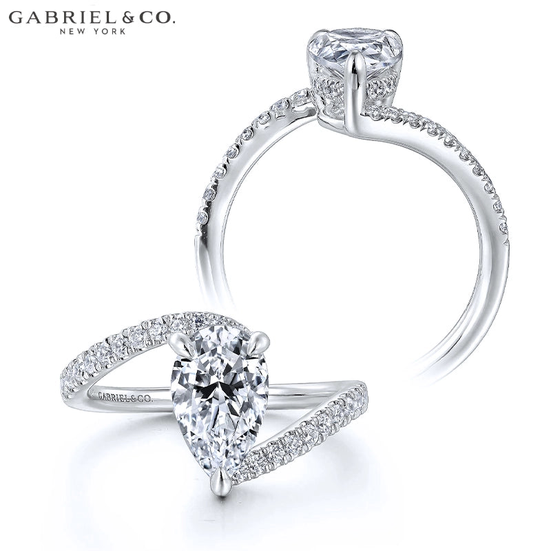 1.00ctr-2.00ctr Pear Cut Natural Diamond Ring Tailor Made