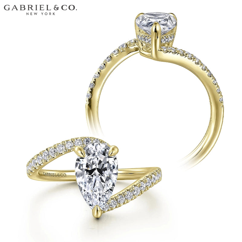 1.00ctr-2.00ctr Pear Cut Natural Diamond Ring Tailor Made