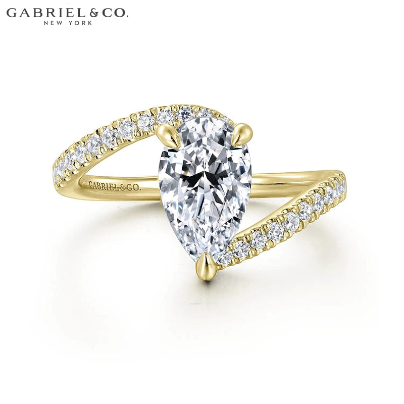 1.00ctr-2.00ctr Pear Cut Natural Diamond Ring Tailor Made