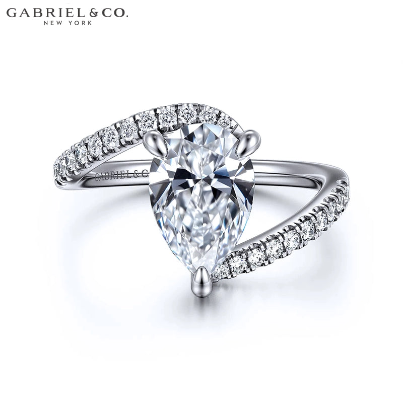 2.34ctw Pear Cut Lab Grown Diamond Ring