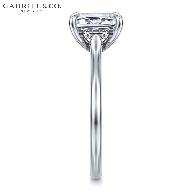 1.00ctr-2.00ctr Emerald Cut Natural Diamond Ring
