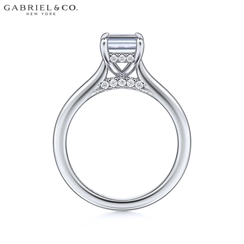 1.00ctr-2.00ctr Emerald Cut Natural Diamond Ring