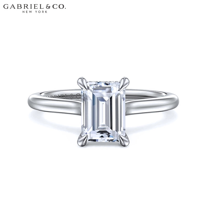 1.00ctr-2.00ctr Emerald Cut Natural Diamond Ring
