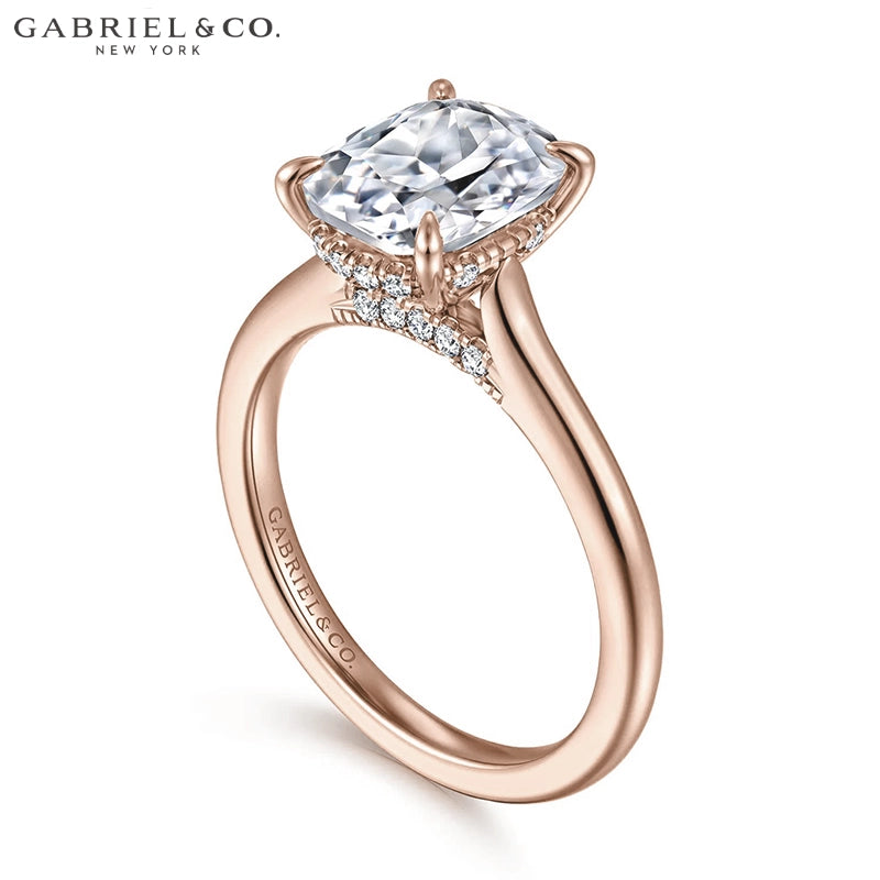 1.25ctr-2.50ctr Elongated Cushion Cut Lab Grown Diamond Ring