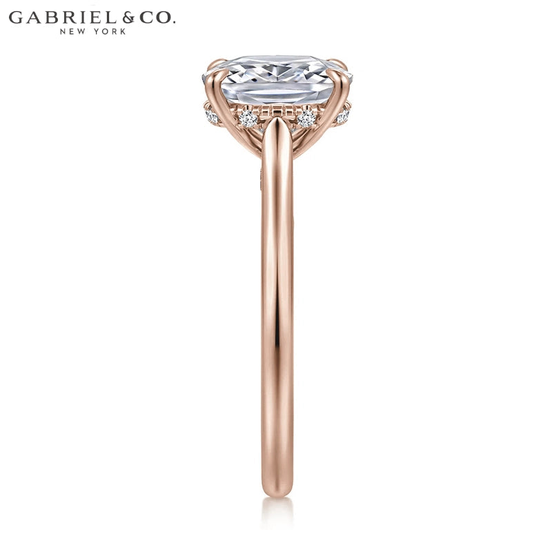 1.25ctr-2.50ctr Elongated Cushion Cut Lab Grown Diamond Ring