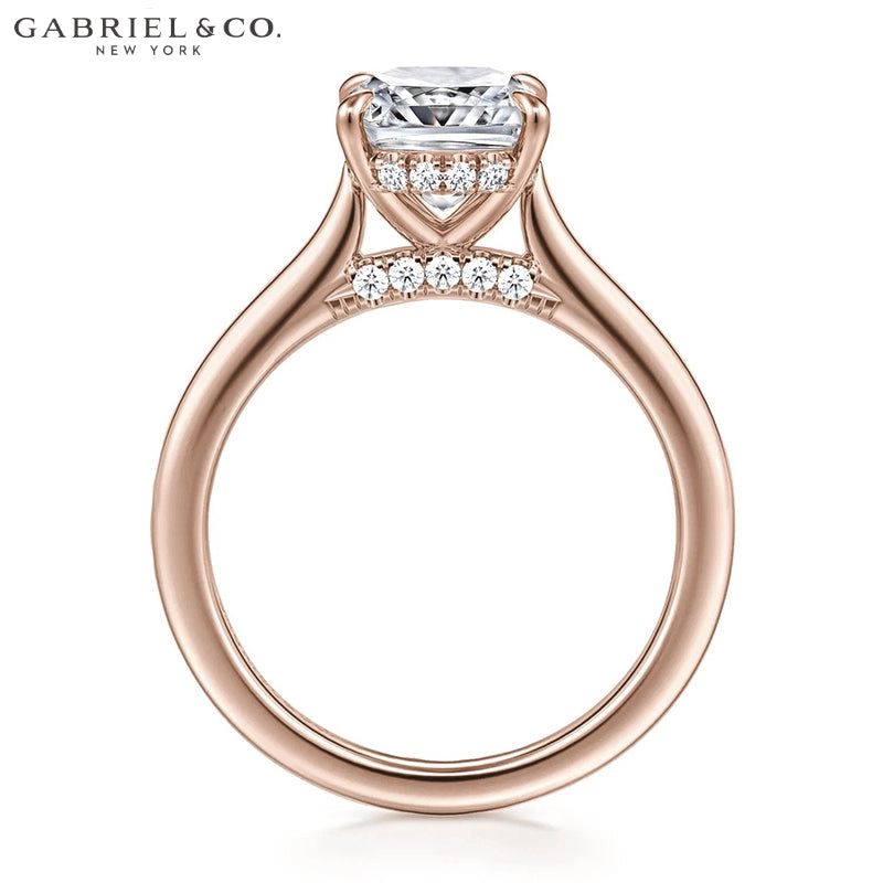 1.25ctr-2.50ctr Elongated Cushion Cut Lab Grown Diamond Ring