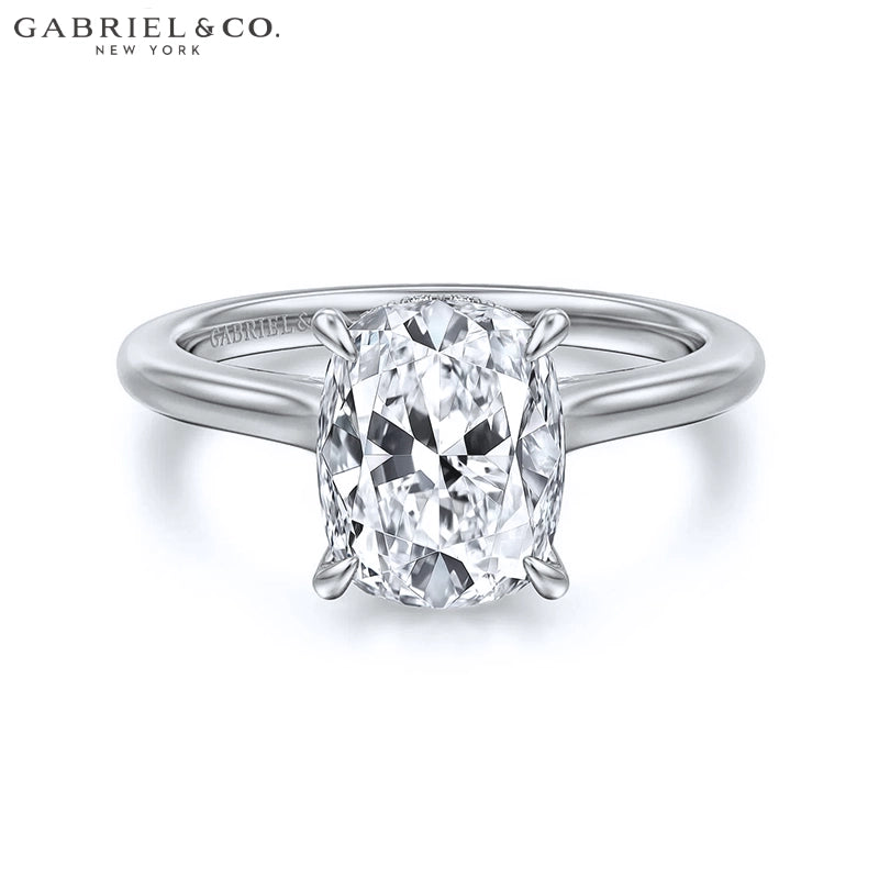 1.25ctr-2.50ctr Elongated Cushion Cut Lab Grown Diamond Ring