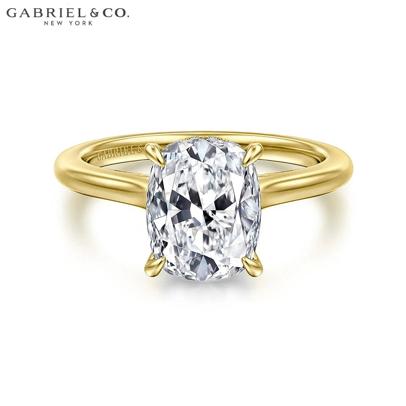 1.25ctr-2.50ctr Elongated Cushion Cut Lab Grown Diamond Ring