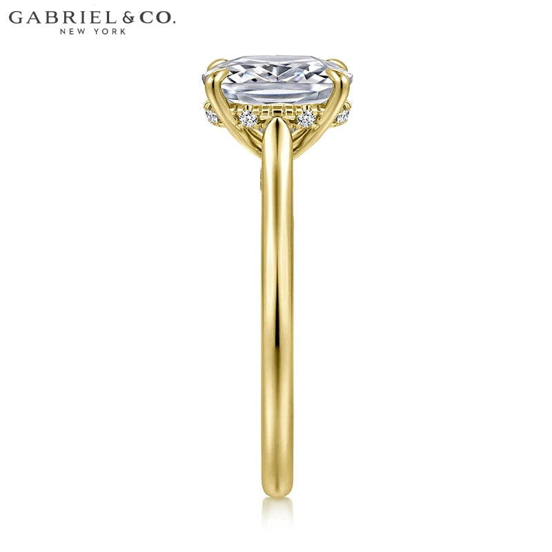 1.25ctr-2.50ctr Elongated Cushion Cut Lab Grown Diamond Ring