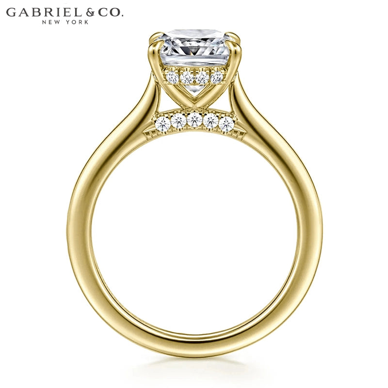 1.25ctr-2.50ctr Elongated Cushion Cut Lab Grown Diamond Ring