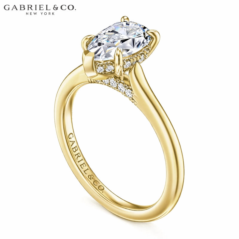1.00ctr-2.00ctr Pear Cut Natural Diamond Ring Tailor Made