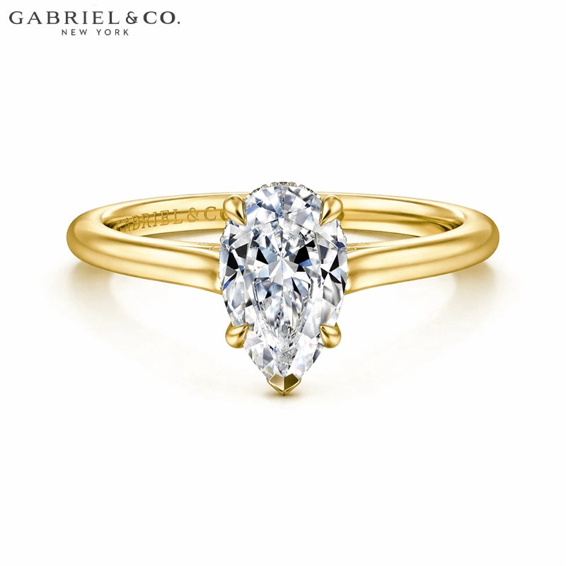 1.00ctr-2.00ctr Pear Cut Natural Diamond Ring Tailor Made