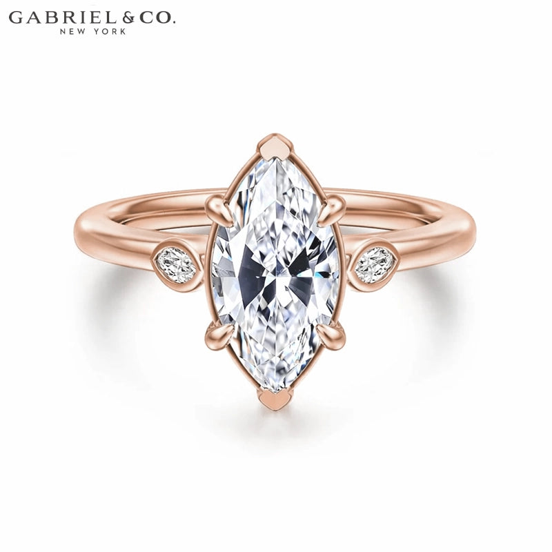 1.25ctr-2.50ctr Marquise Cut Lab Grown Diamond Ring Tailor Made