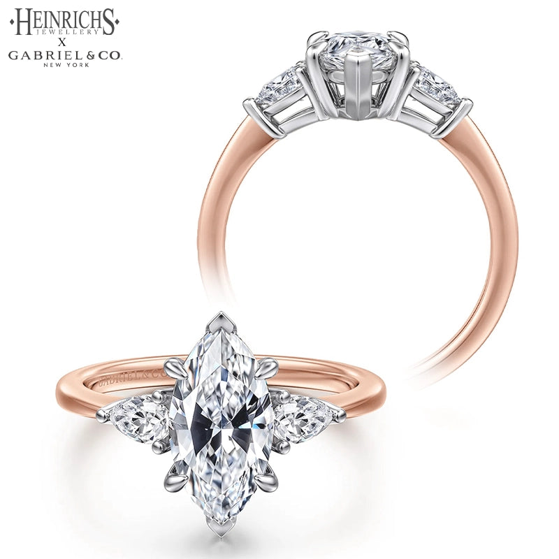 1.50ctr-3.00ctr Marquise Cut Lab Grown Diamond Ring
