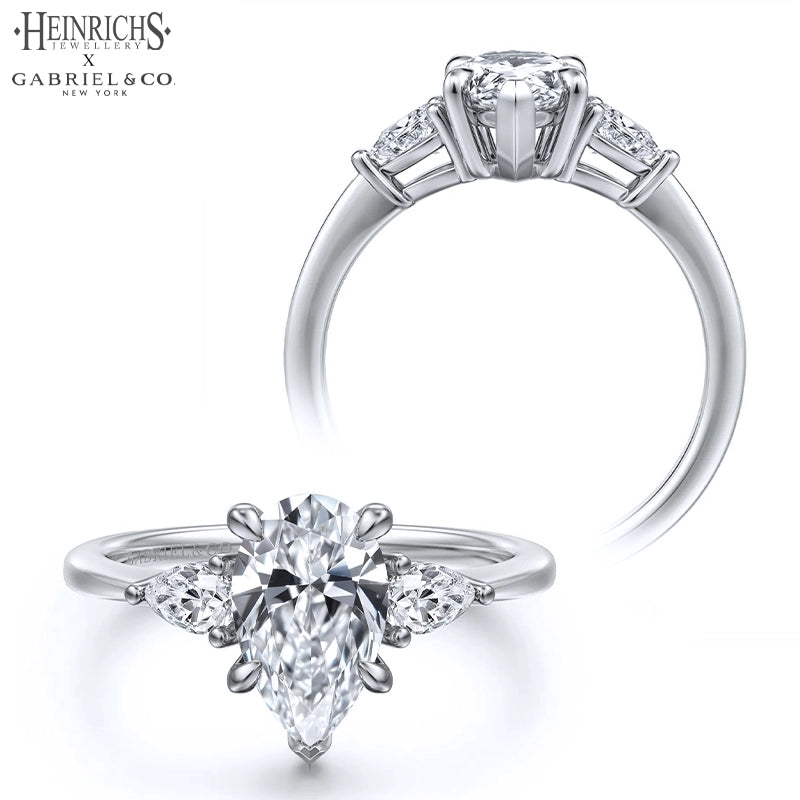 1.50ctr-3.00ctr Pear Cut Lab Grown Diamond Ring Tailor Made