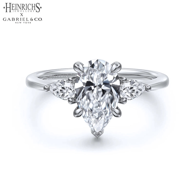 1.50ctr-3.00ctr Pear Cut Lab Grown Diamond Ring