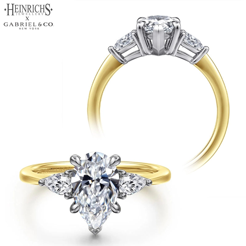 1.50ctr-3.00ctr Pear Cut Lab Grown Diamond Ring