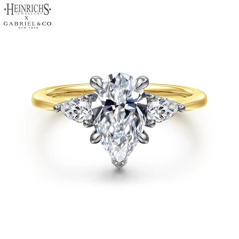 1.50ctr-3.00ctr Pear Cut Lab Grown Diamond Ring