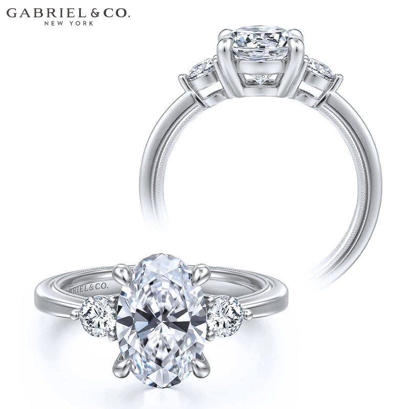 1.00ctr-2.00ctr Oval Cut Natural Diamond Ring Tailor Made