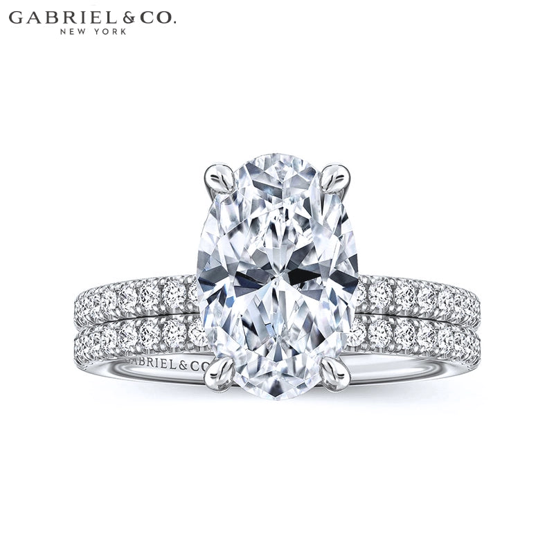 1.00ctr-2.00ctr Oval Cut Natural Diamond Ring