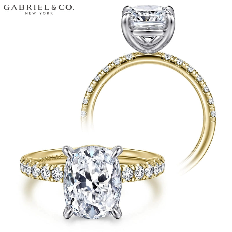 1.25ctr-2.50ctr Elongated Cushion Cut Lab Grown Diamond Ring Tailor Made