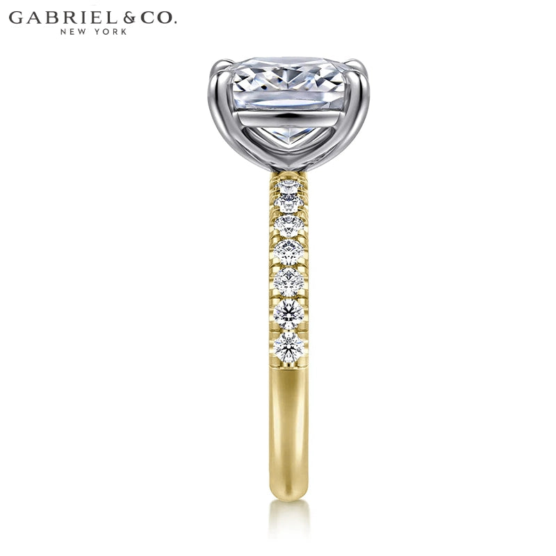 1.00ctr-2.00ctr Elongated Cushion Cut Natural Diamond Ring Tailor Made