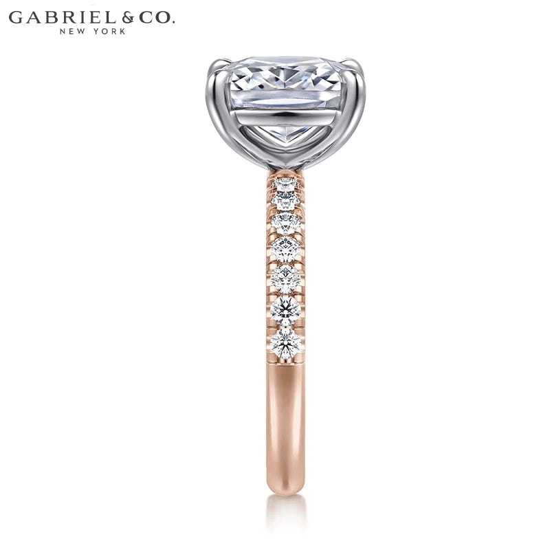 1.25ctr-2.50ctr Elongated Cushion Cut Lab Grown Diamond Ring Tailor Made