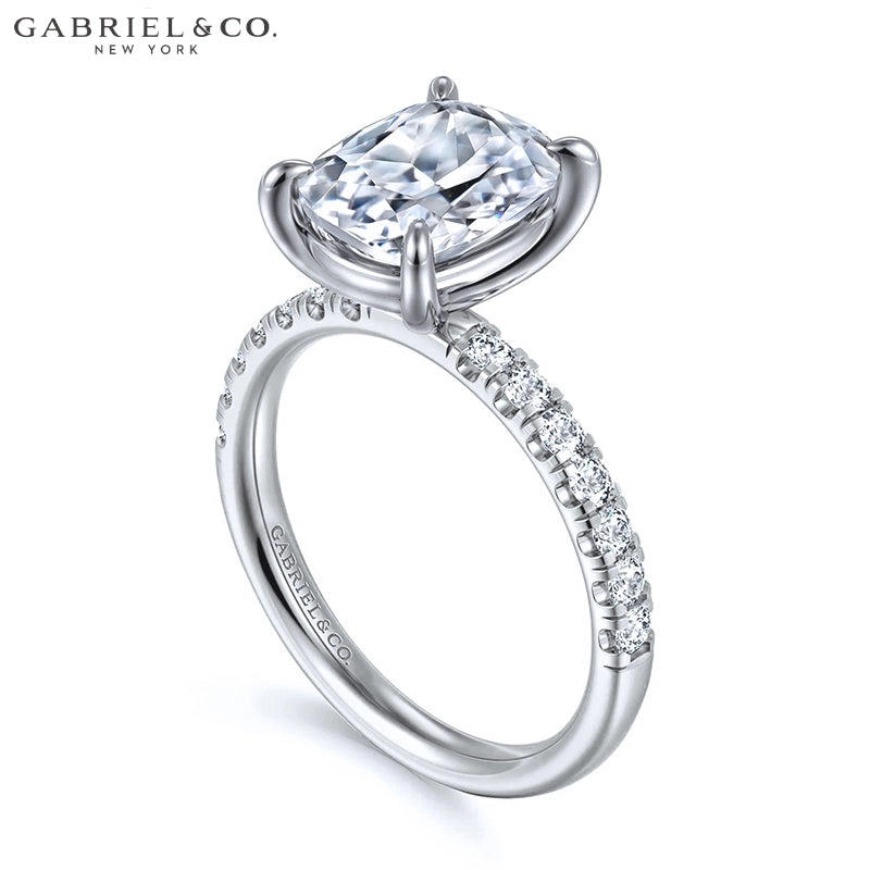 1.25ctr-2.50ctr Elongated Cushion Cut Lab Grown Diamond Ring Tailor Made