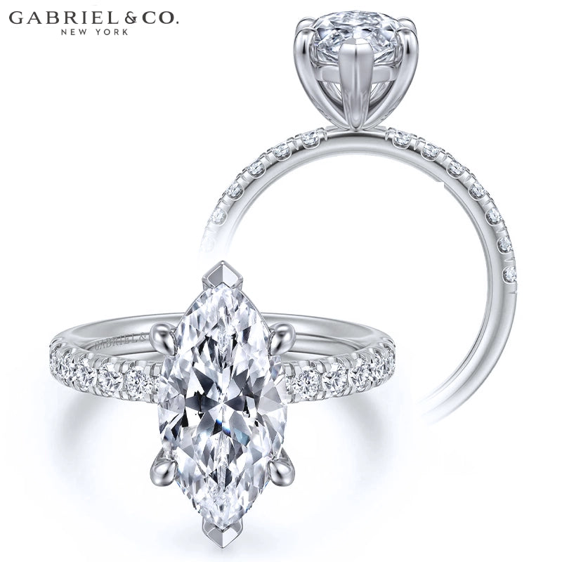 1.00ctr-2.00ctr Marquise Cut Natural Diamond Ring Tailor Made