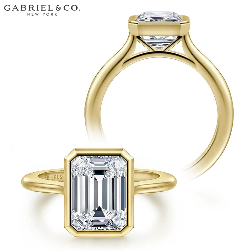 1.00ctr-2.00ctr Emerald Cut Natural Diamond Ring Tailor Made