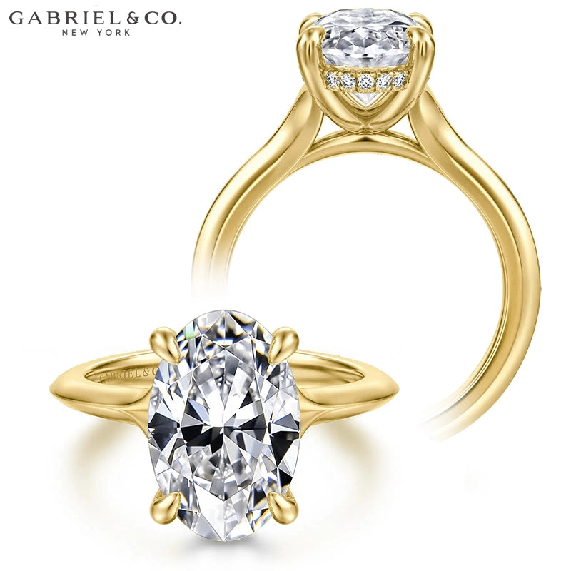 3.00ctr-5.00ctr Oval Cut Lab Grown Diamond Ring