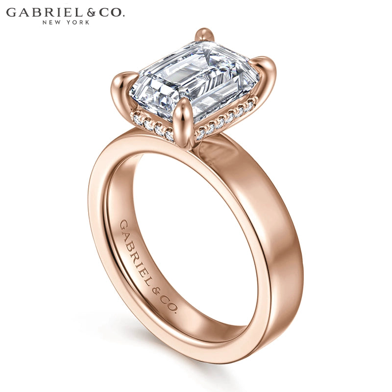 2.50ctr-5.00ctr Emerald Cut Lab Grown Diamond Ring