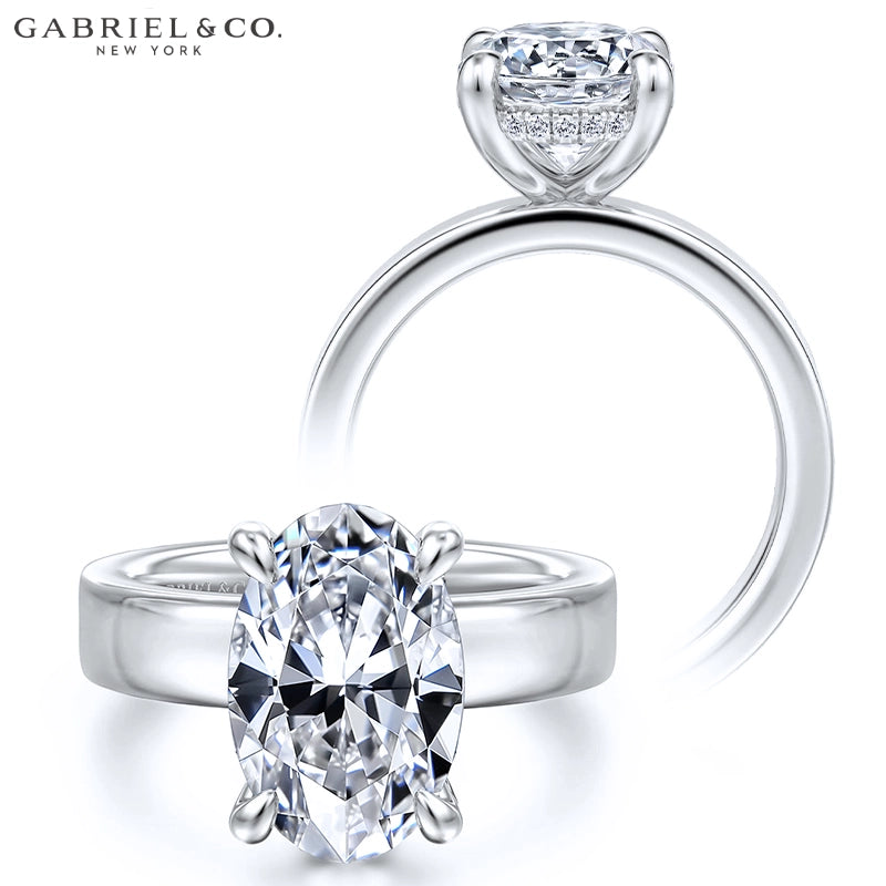 2.50ctr-5.00ctr Oval Cut Lab Grown Diamond Ring