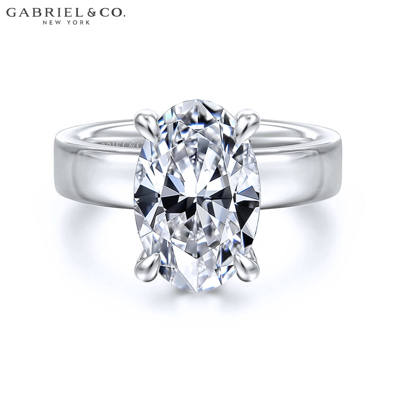 2.50ctr-5.00ctr Oval Cut Lab Grown Diamond Ring