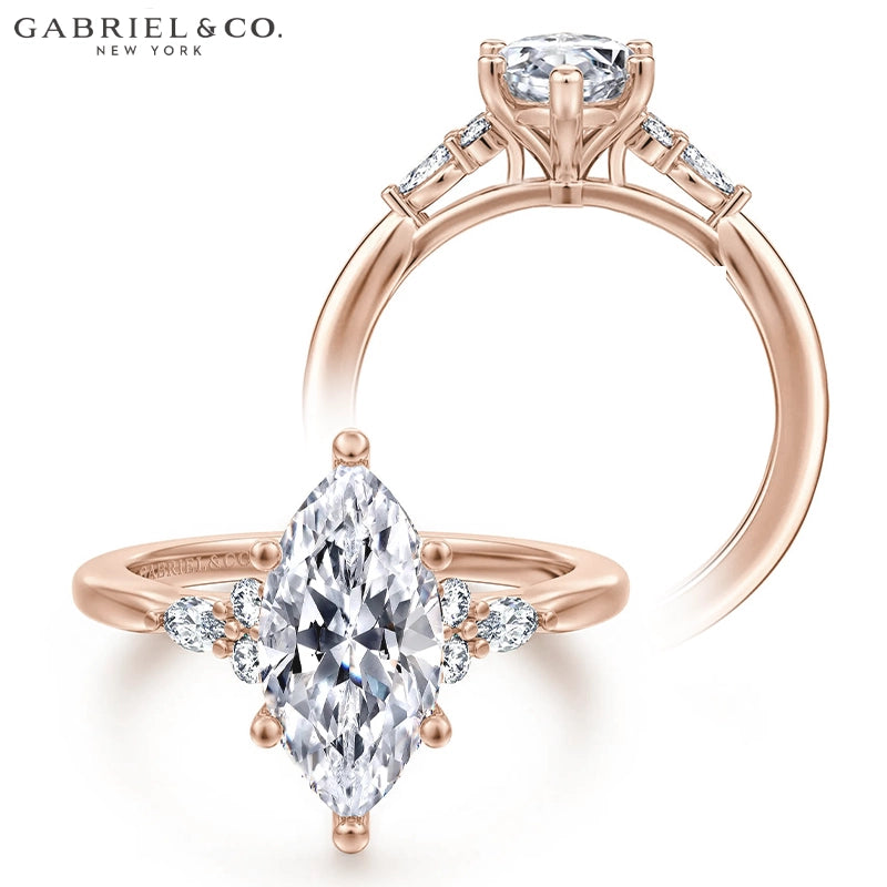 1.25ctr-2.50ctr Marquise Cut Lab Grown Diamond Ring Tailor Made