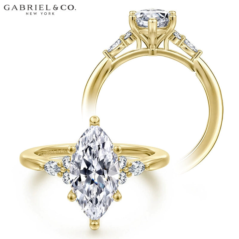 1.25ctr-2.50ctr Marquise Cut Lab Grown Diamond Ring Tailor Made