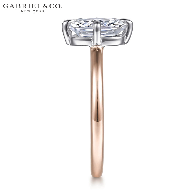 1.25ctr-2.50ctr Elongated Cushion Cut Lab Grown Diamond Ring