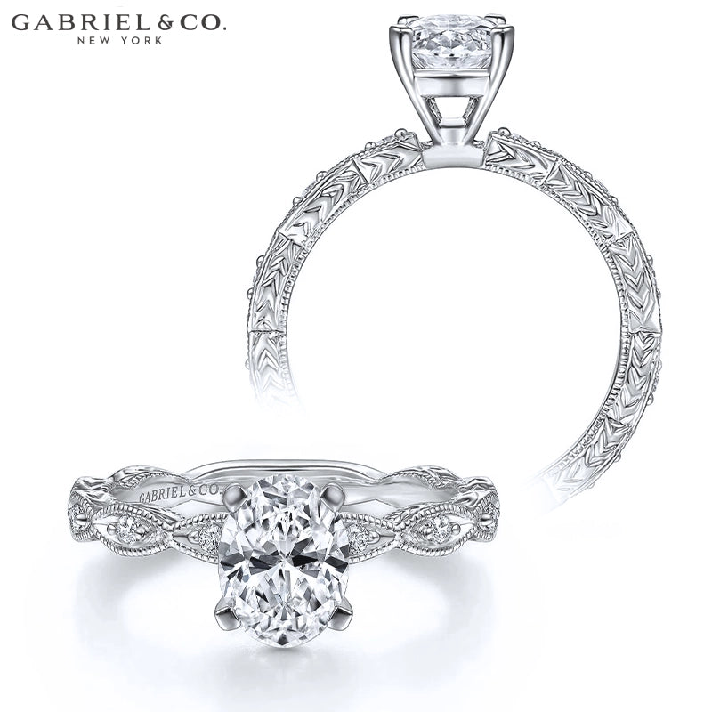 1.00ctr-2.00ctr Oval Cut Natural Diamond Ring